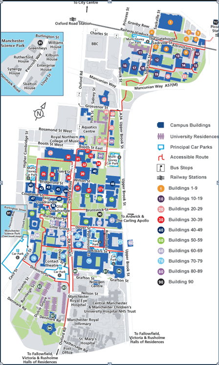 Manchester University Campus Map - Map Of Us Western States