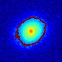 A galaxy with contour